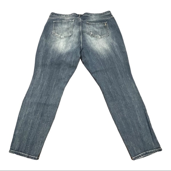 VINTAGE America blues boho skinny jeans. - Picture 2 of 5